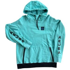 American Eagle Teal Aqua Hoodie Sweater M